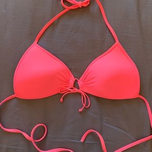 neon pink body glove bikini top
